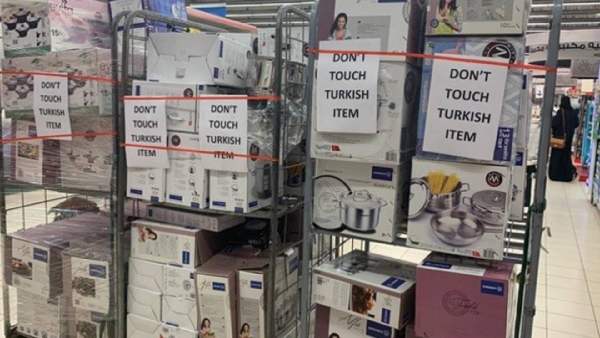 Suudi Arabistan'da boykotun fotoğrafı_ Türk mallarına dokunmayın