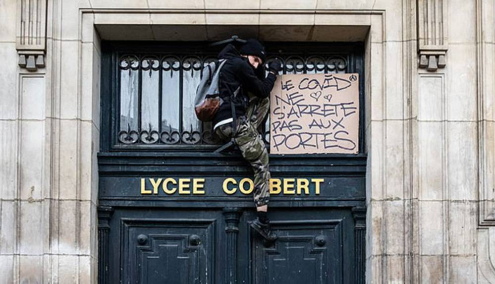 Fransa'da lise öğrencileri eylemde