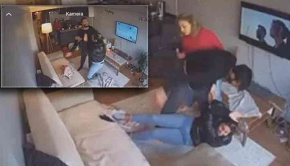 Ayrılmak istediği erkek arkadaşı tarafından dakikalarca şiddete uğradı! O anlar kamerada