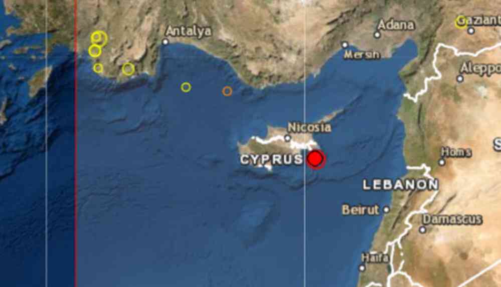 Kıbrıs'ta 5,3'lük şiddetli deprem