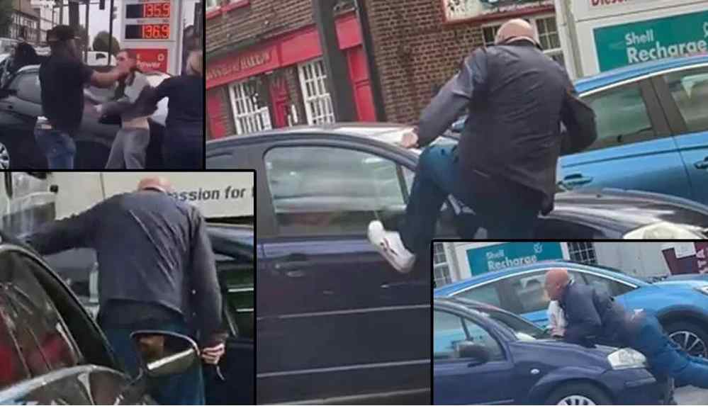 Akılalmaz görüntüler... İngiltere'de benzin yüzünden birbirlerine girdiler