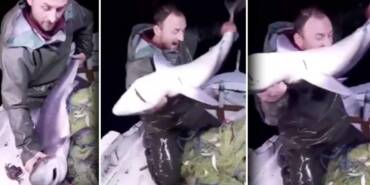 Karadenizli-balikci-yakaladigi-kopek-baligini-boyle-isirdi