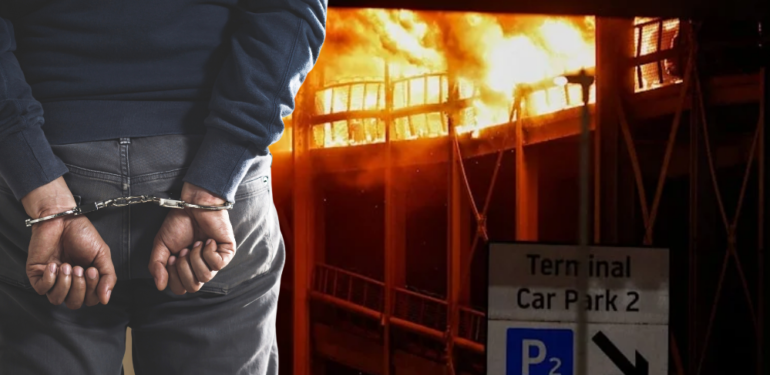Luton Havalimanı otoparkındaki binlerce aracı yakan saldırgan tutuklandı