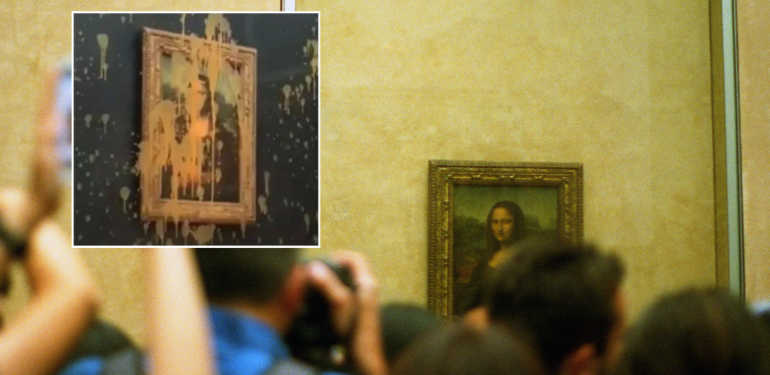 İki aktivist Mona Lisa tablosuna çorba ile saldırdı