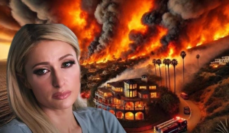 Paris Hilton’un Los Angeles’ta yanan evi kül oldu!