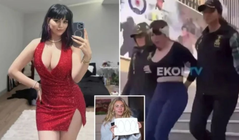 “100 erkekle birlikte olacağım” dediği için tutuklanan Türk fenomenin gözaltındayken çektirdiği fotoğraf İngiliz basınında…