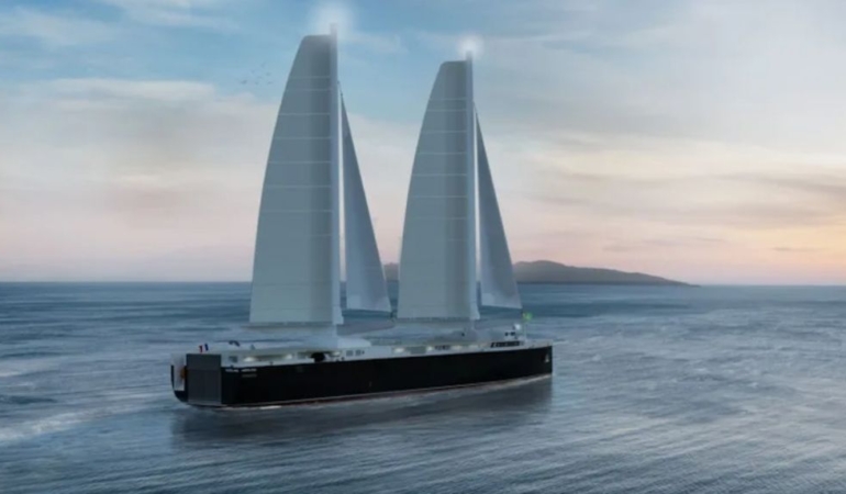 Dünyanın ilk yelkenli gemisini Koç inşa etti: Aynı anda 260 konteynerı yelkenleri ile taşıyabilecek