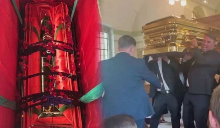 Meşhur ‘kral’ milyon dolarlık altın tabutla gömüldü